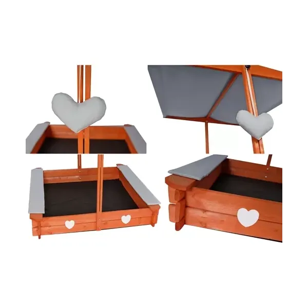 Folding sandbox with roof 24215