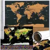 World map scratch card with flags 23443