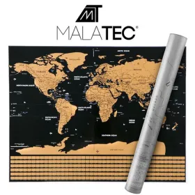 World map scratch card with flags 23443