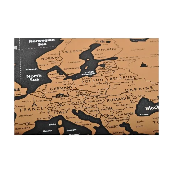 World map scratch card with flags 23443