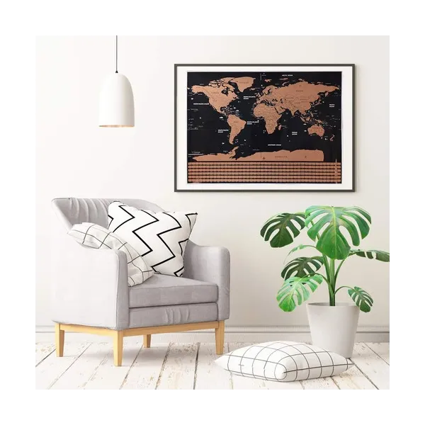 World map scratch card with flags 23443