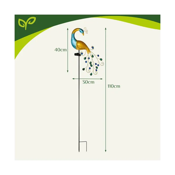 Gardlov 25281 peacock solar lamp