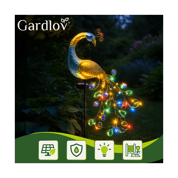 Gardlov 25281 peacock solar lamp