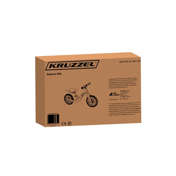 Беговел розовый Kruzzel 25768