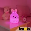 RGB night lamp with remote control - rabbit Izoxis 26204