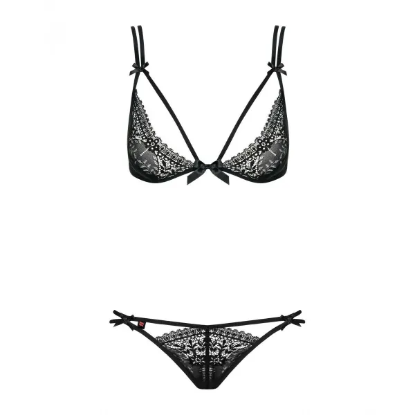 Lace Underwear Set Obsessive Intensa set Black L/XL