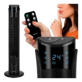 90cm black column fan + Ruhhy remote control