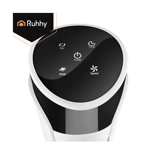 90cm white column fan + Ruhhy remote control