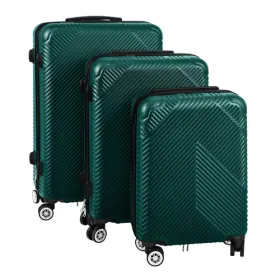 3-in-1 suitcase set - green Trizand 27672