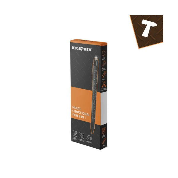Multifunctional pen - black 9-in-1 Bigstreen