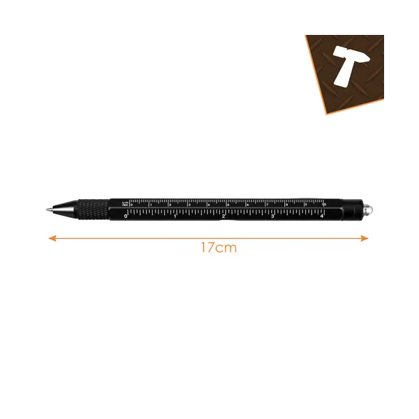 Multifunctional pen - black 9-in-1 Bigstreen