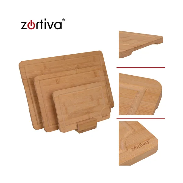 Bamboo chopping board - 3 pcs Zortiva