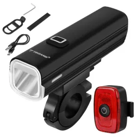 1000lm LED bike light + Trizand rear light