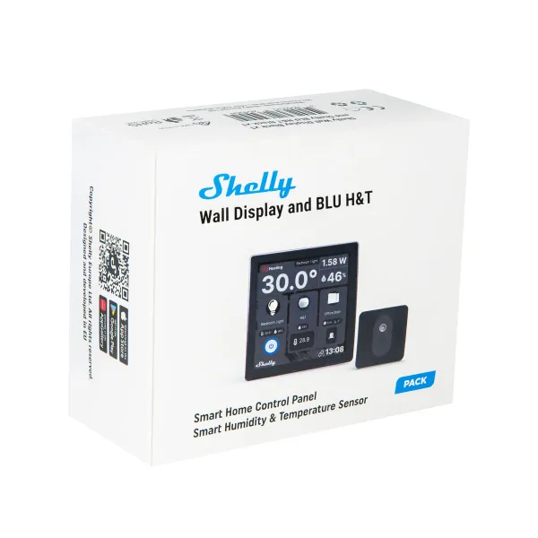 Kontroles panelis Shelly WALL DISPLAY(WH)+BLUE HT(IVO)