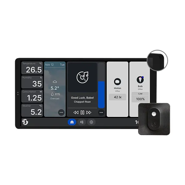 Kontrollpaneel Shelly WALL DISPLAY X2(BL)+BLUHT(BLK)