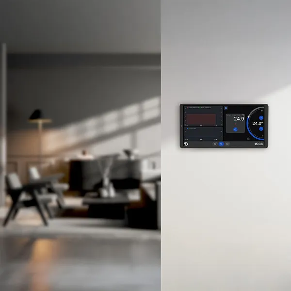Kontroles panelis Shelly WALL DISPLAY X2(BL)+BLUHT(BLK)