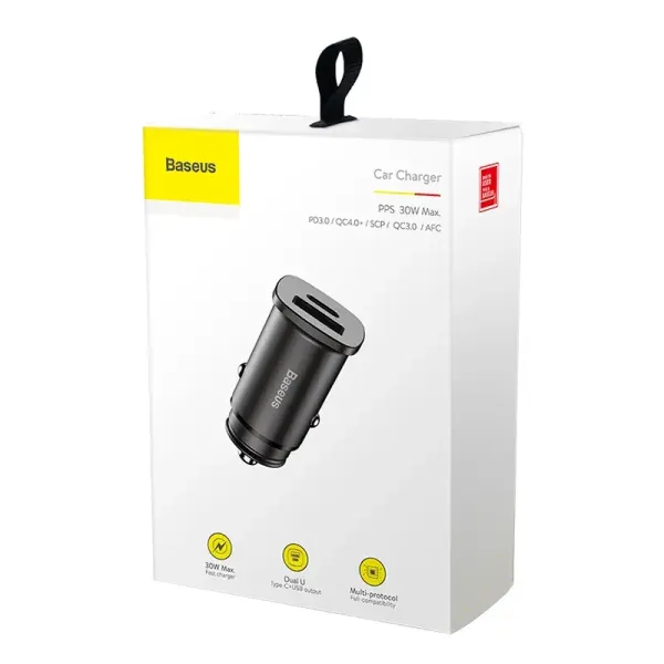 Baseus Square Car Charger PPS QC4.0 / PD3.0 5A  | Pirkti internetu — Megaluks