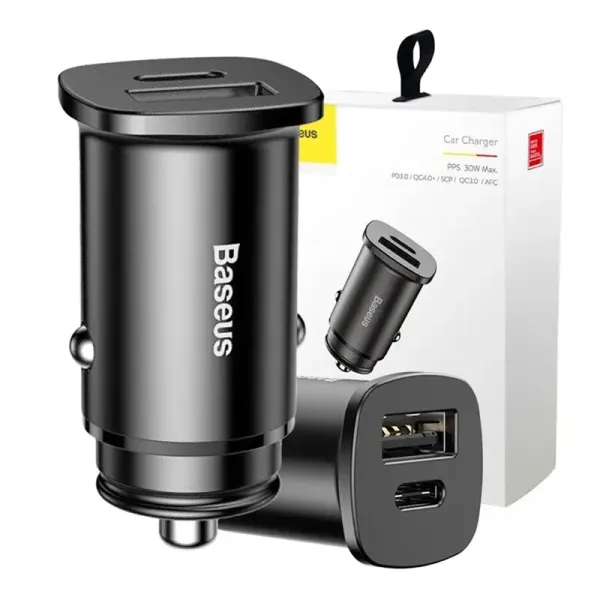 Baseus Square Car Charger PPS QC4.0 / PD3.0 5A  | Pirkti internetu — Megaluks