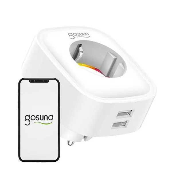 Smart plug WiFi Gosund SP112 2xUSB, 16A, Tuya | Pirkt tiešsaistē — Megaluks
