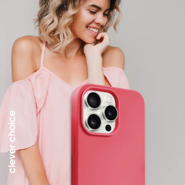 Crong Color Cover Magnetic - iPhone 15 Pro MagSafe Case (Pink)