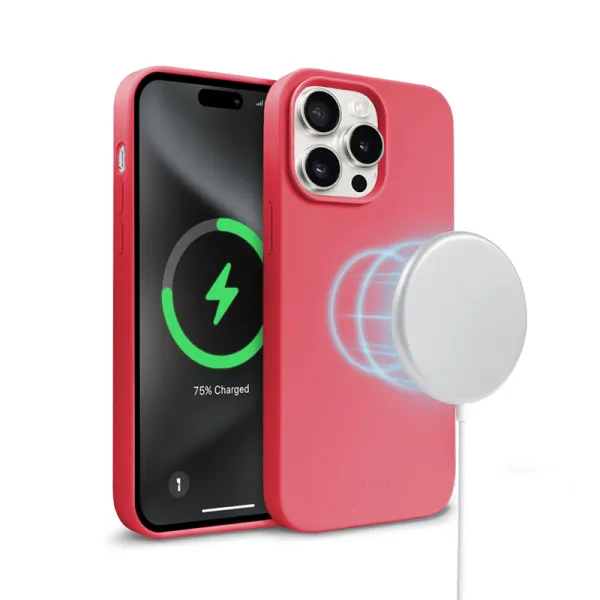 Crong Color Cover Magnetic - iPhone 15 Pro MagSafe Case (Pink)