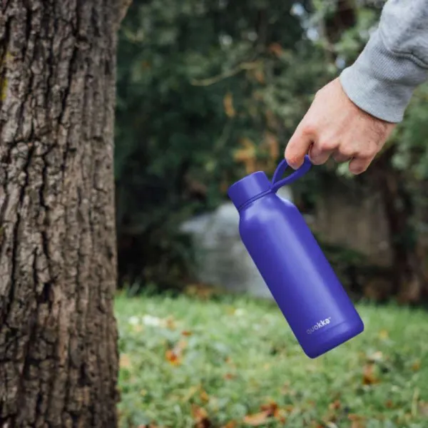 Quokka Solid With Strap - 510ml Stainless Steel Thermos Bottle with Strap (Dusk Blue)