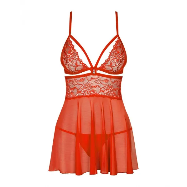 Babydoll Obsessive 838-BAB-3 Red S/M