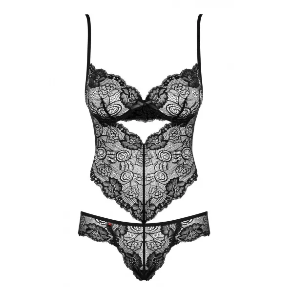 Nėriniuotas bodis Alluria Obsessive Alluria Juoda S/M
