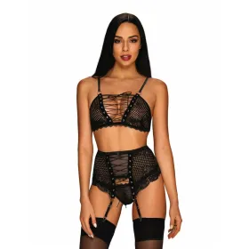 Apatiniai komplektai Obsessive Basitta Juoda S/M