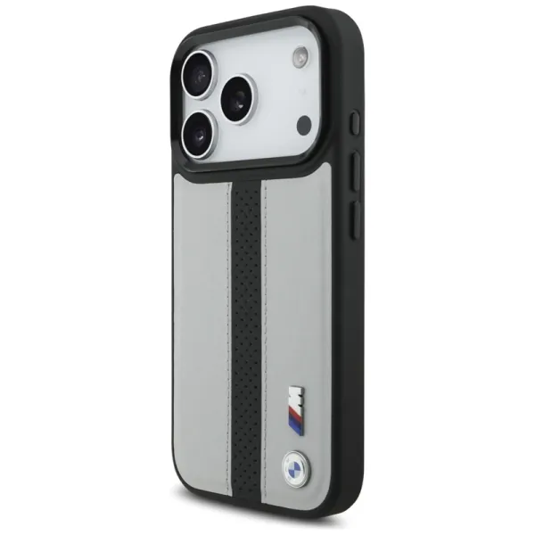 BMW M Perforated Stripe Logo MagSafe - iPhone 17 Pro Case (Gray)