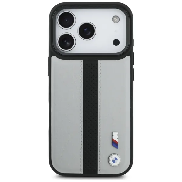 BMW M Perforated Stripe Logo MagSafe - iPhone 17 Pro Case (Gray)