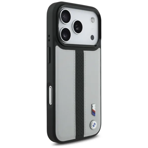 BMW M Perforated Stripe Logo MagSafe - iPhone 17 Pro Case (Gray)