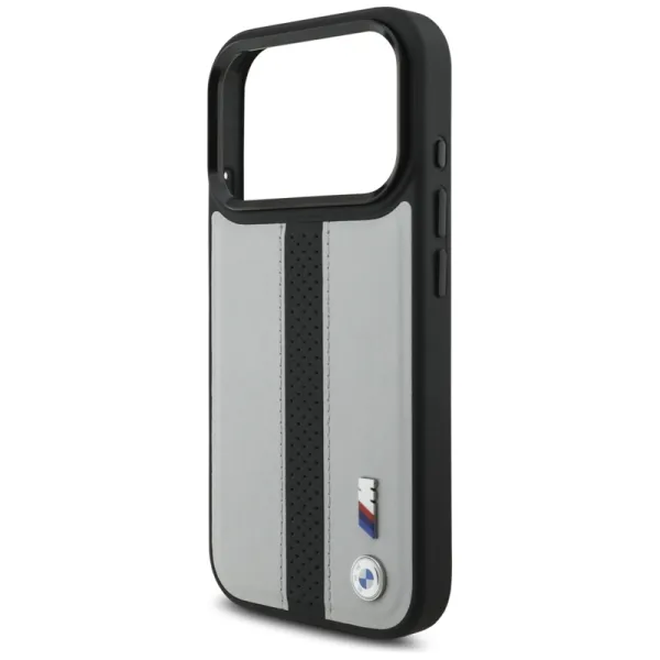 BMW M Perforated Stripe Logo MagSafe - iPhone 17 Pro Case (Gray)