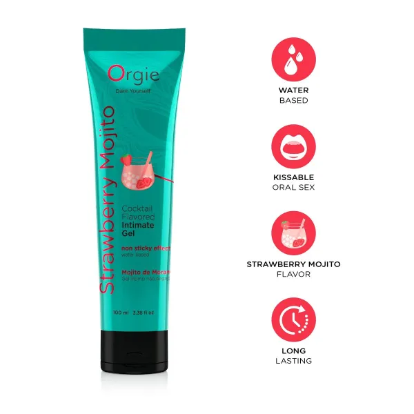 Lubrica Orgie Strawberry Mojito 100 ml Braškė