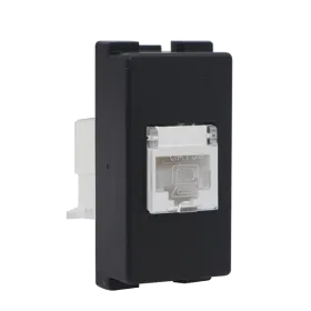 КОМПЬЮТЕРНАЯ РОЗЕТКА LECCE RJ45 CAT5E АНТРАЦИТ | Купить онлайн — Megaluks