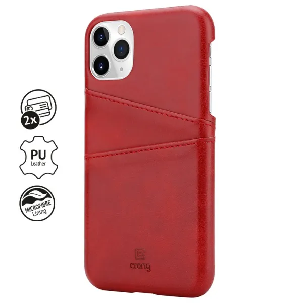 Crong Neat Cover - iPhone 11 Pro Case with Pockets (Red)