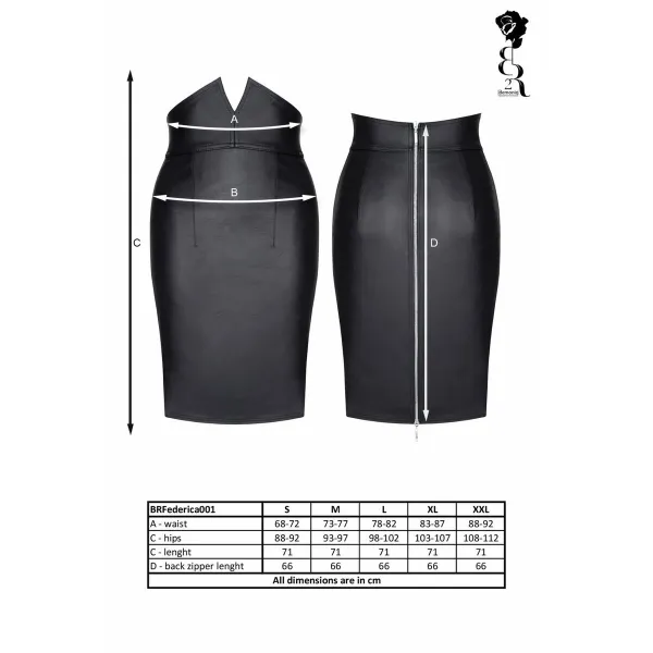 Sijonas Demoniq Juoda XL