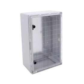 PLASTIC BOARD ABS 280x210x130 TRANSPARENT DOOR