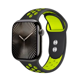 Crong Duo Sport - Apple Watch Band 38/40/41/42 mm (Black/Lime)