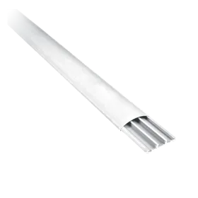 2m 70x20 FLOOR TYPE PLASTIC CABLE TRUNKING WHITE