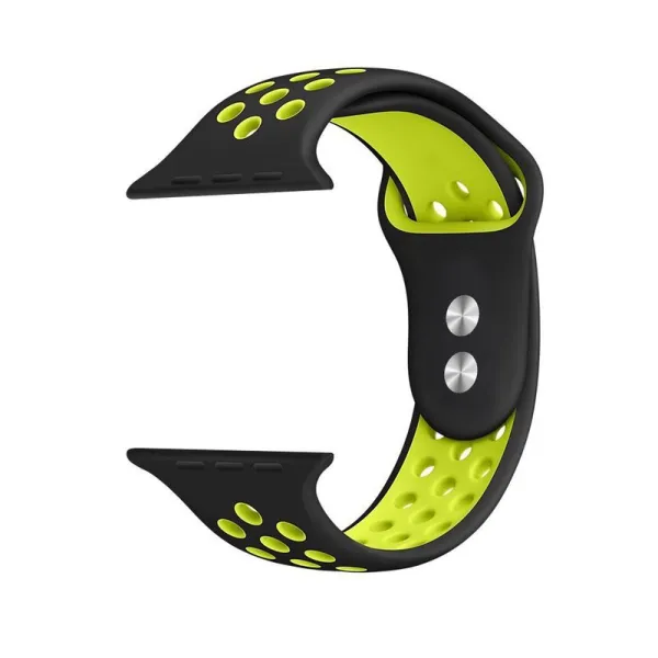 Crong Duo Sport - Apple Watch Band 38/40/41/42 mm (Black/Lime)