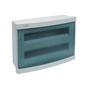 PLASTIC BOX FOR SURFACE MOUNTING 28 WAY - BLUE DOOR