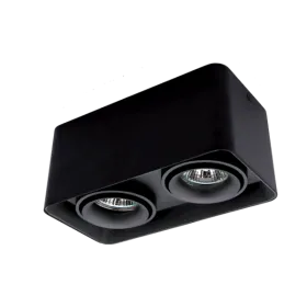 DL-044 SQUARE DOUBLE DOWNLIGHT SURFACE MOUNTED BLACK | Buy online — Megaluks