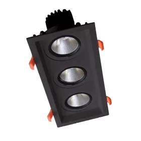 TRIPLE LED MOVABLE SPOT LIGHT 3X15W 230V 3000K BLACK | Buy online — Megaluks