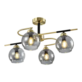 BILL CHANDELIER 4XE14 BLACK MATT/BRONZE | Buy online — Megaluks
