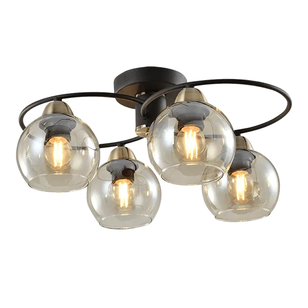 JAY CHANDELIER 4XE27 BLACK/BRONZE | Buy online — Megaluks