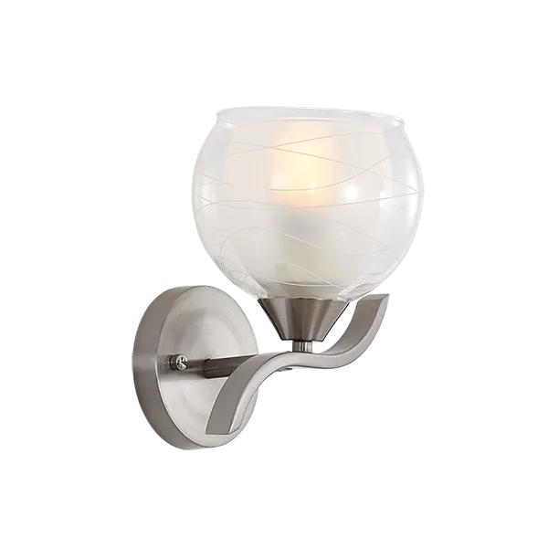 STACY WALL LAMP 1XE27 SATIN NIKEL | Buy online — Megaluks