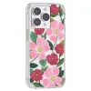 Rifle Paper Clear - Case decorated in gold for iPhone 14 Pro (Rose Galden)
