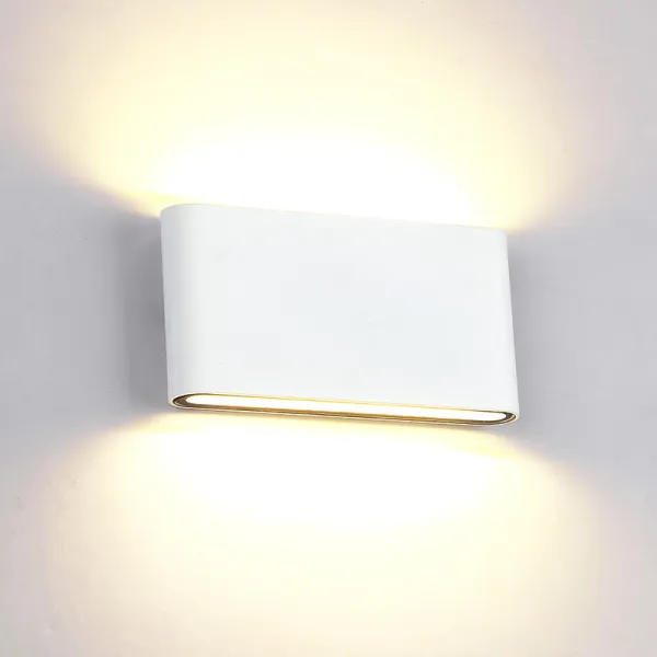 LED WALL LIGHT ROUNDED 2X6W 4000K WHITE