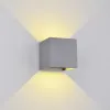 LED WALL LIGHT SQUARE 2X5W 4000K IP54 GREY | Buy online — Megaluks